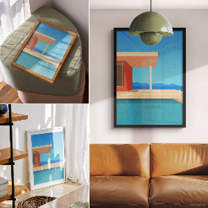 Wall print Summer architecture