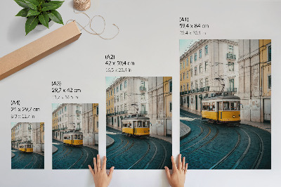 Decorative poster City tram