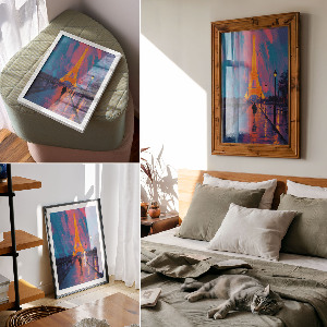 Art print Night panorama