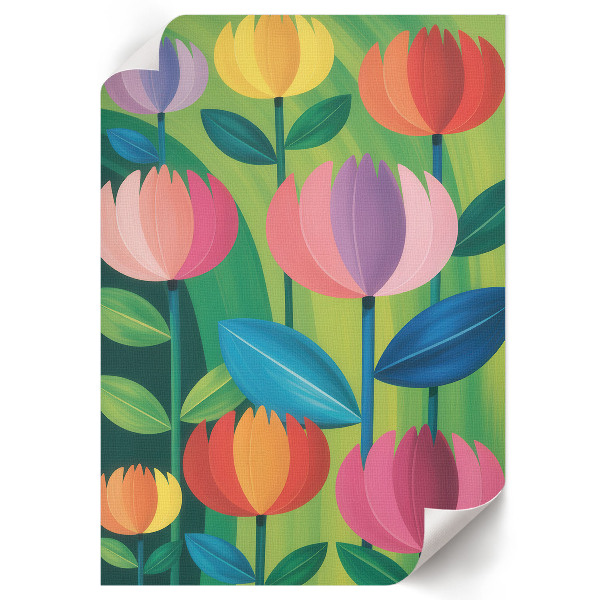 Wall art Colorful flowers