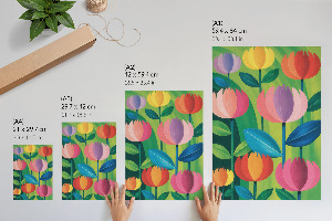 Wall art Colorful flowers