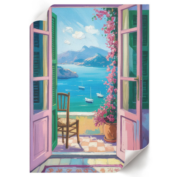 Art print Doors to the balcony
