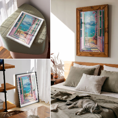 Art print Doors to the balcony