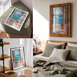 Art print Doors to the balcony