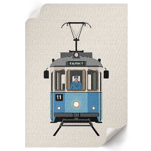 Wall print Nostalgic tram