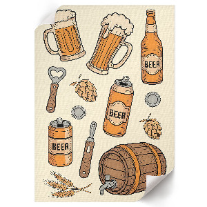 Decorative poster Beer world