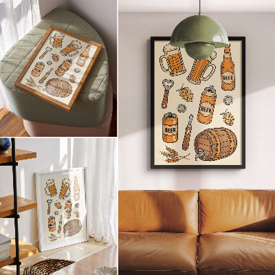 Decorative poster Beer world