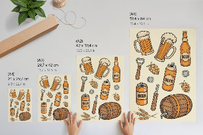 Decorative poster Beer world