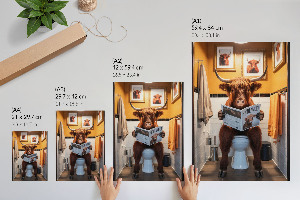 Wall art Buffalo in the toilet