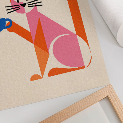 Poster Cat coffee