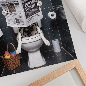 Wall art Dalmatian in the toilet