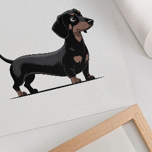 Art print Dachshund drawing