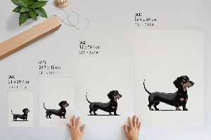 Art print Dachshund drawing