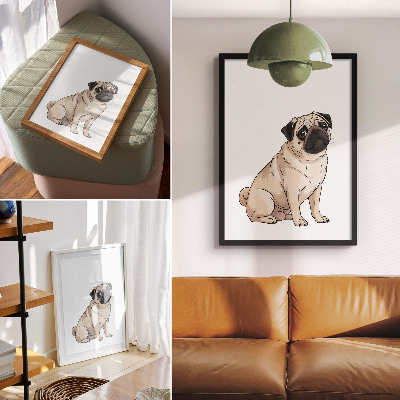 Decorative poster Pug dog
