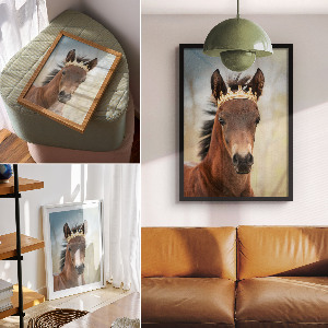 Poster A horse with a crown