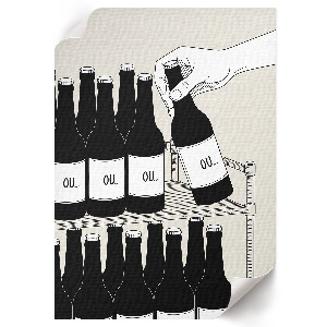 Art print showing bottles of drink