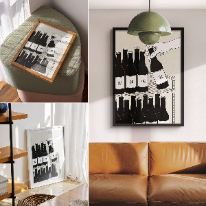 Art print Bottles of drink