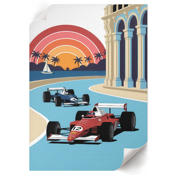 Decorative poster Race illustration