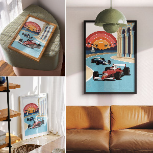 Decorative poster Race illustration