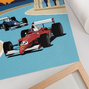 Decorative poster Race illustration