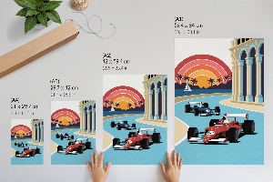 Decorative poster Race illustration
