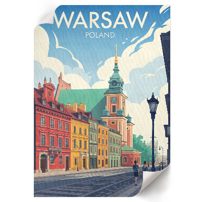 Decorative poster Warsaw architecture