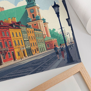 Decorative poster Warsaw architecture