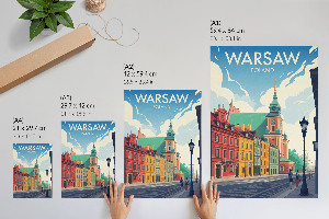 Decorative poster Warsaw architecture