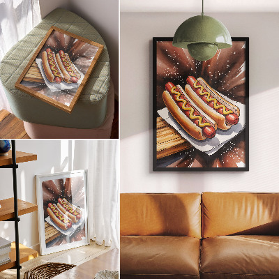 Poster Tasty hot dogs
