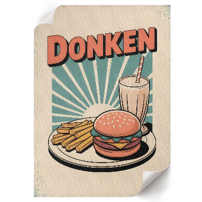 Wall art Retro fast food
