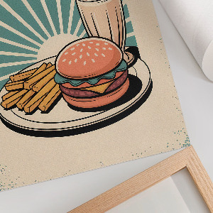 Retro fast food wall art print