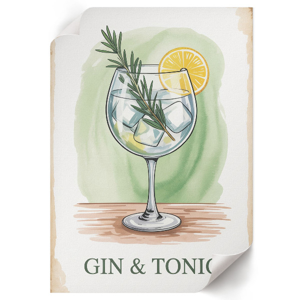 Decorative poster Gin tonic