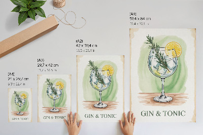 Decorative poster Gin tonic