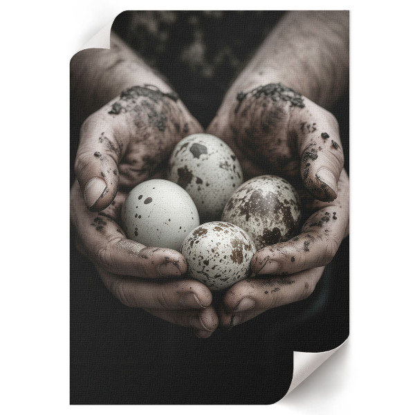 Wall print Natural eggs