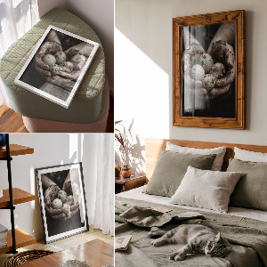 Wall print Natural eggs