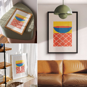 Decorative poster Geometric form