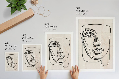 Art print Face sketch