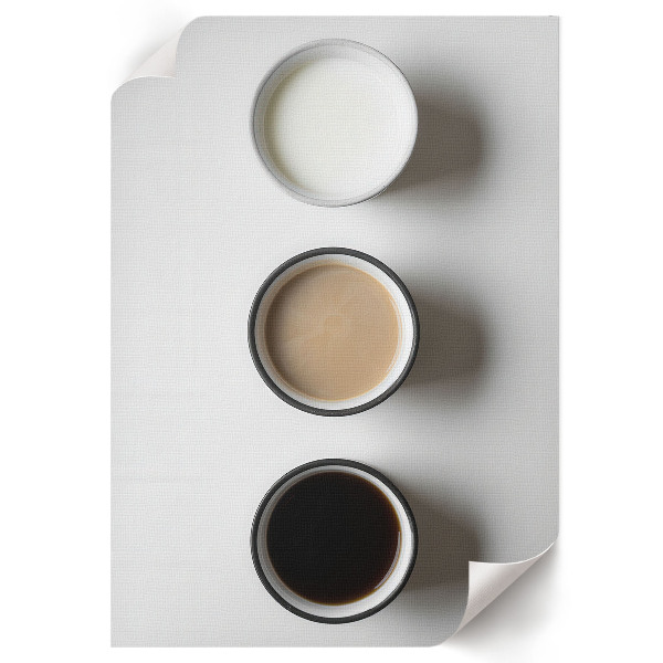 Decorative poster titled "Milk and Coffee"