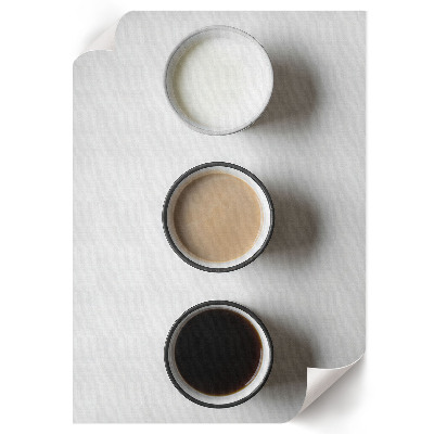 Decorative poster Milk and coffee