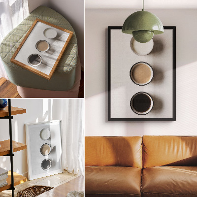 Decorative poster Milk and coffee