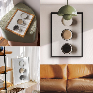 Decorative poster Milk and coffee