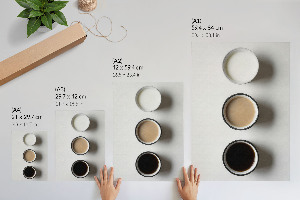 Decorative poster Milk and coffee