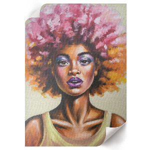 Wall art depicting an African American porter