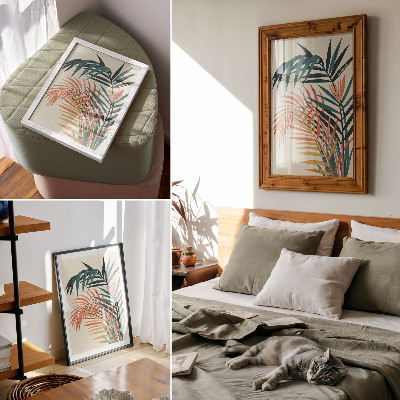 Wall art Tropical leaves