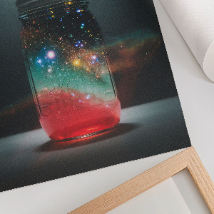 Wall print Space in a jar