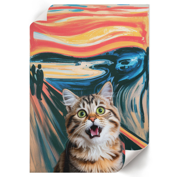 Art print Cat scream