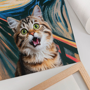 Art print Cat scream