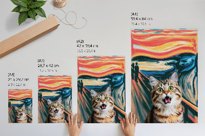 Art print Cat scream