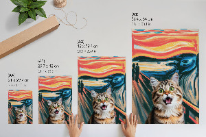 Art print Cat scream