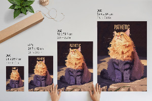 Wall art Pathetic cat